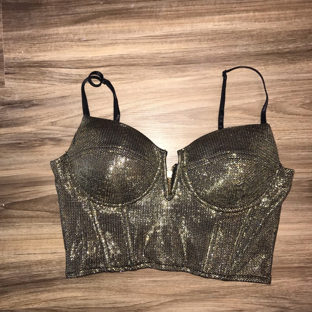 Glitter boostier crop top
